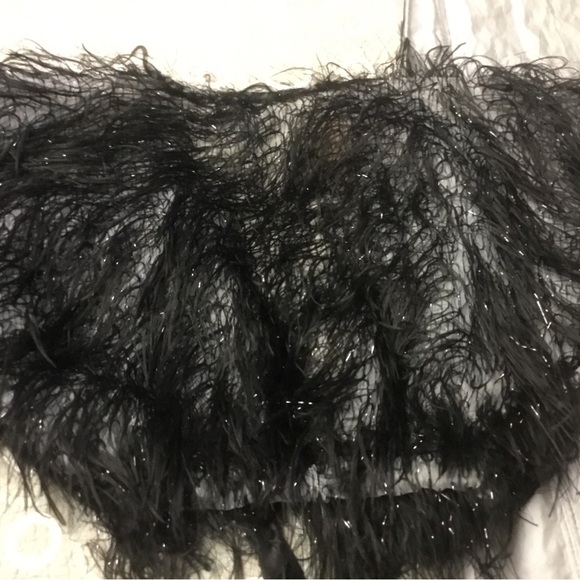 Steve Madden Tie up Eyelash top O/S NWT Black - Picture 2 of 5